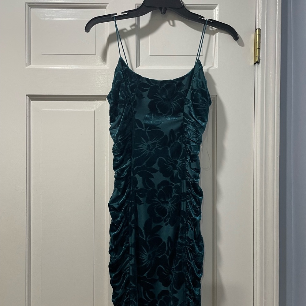 Speechless Teal Floral Midi Dress